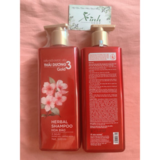 Dầu gội dược liệu Thái Dương 3 gold  hoa đào chai 500ml ( chai mới )