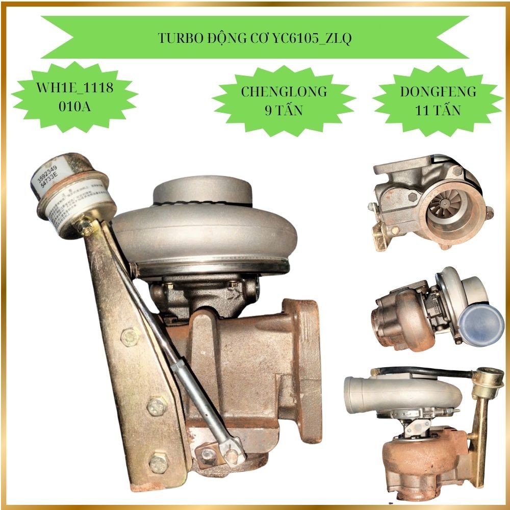 Turbo, Tu bô tăng áp xe dongfeng B180 (6BT), Chenglong động cơ YC6105  (1WH1E (4029021))