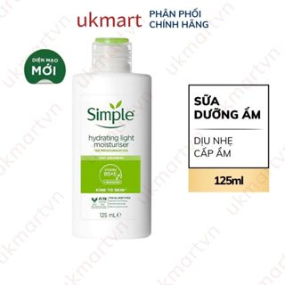 [Tem Gift] Sữa Dưỡng Da Simple Kind To Skin Hydrating Light Moisturiser 125ml Dưỡng Ẩm 12H Cho Làn Da Nhạy Cảm