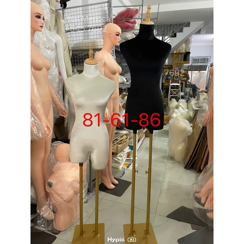 (HOẢ TỐC) manocanh nhung chân sắt vàng (size s)