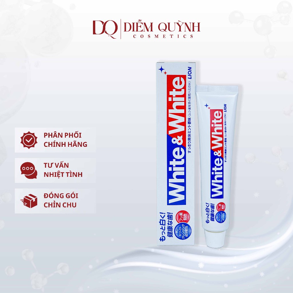 Kem đánh răng White & White Nhật Lion 150g