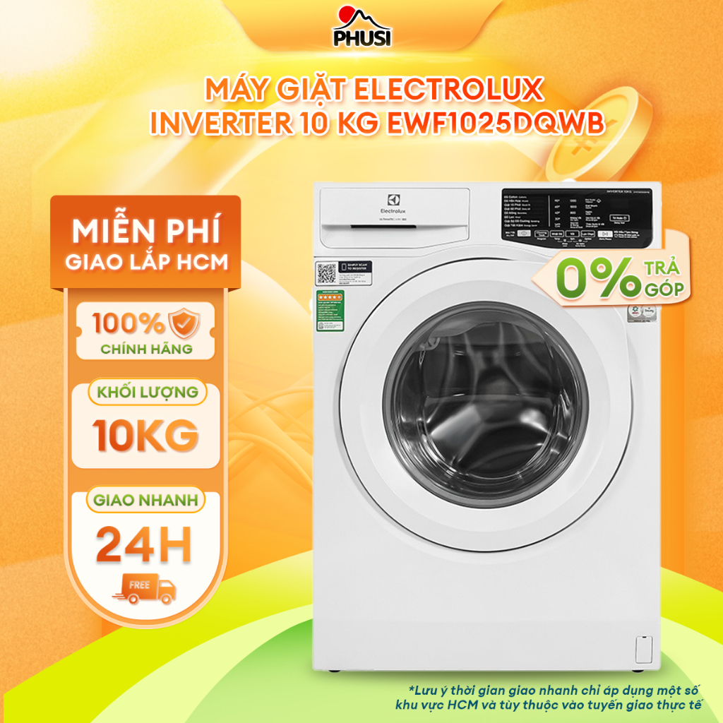 IB shop EWF1025DQWB Máy giặt Electrolux Inverter 10 kg EWF1025DQWB - Hàng Chính Hãng - [MIỄN PHÍ GIA
