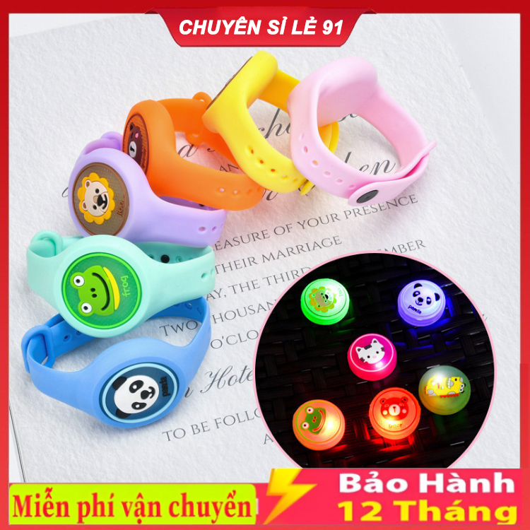 Đồng Hồ Tình Dầu Đuổi Muỗi Phát Sáng Hoạt Hình Dễ Thương