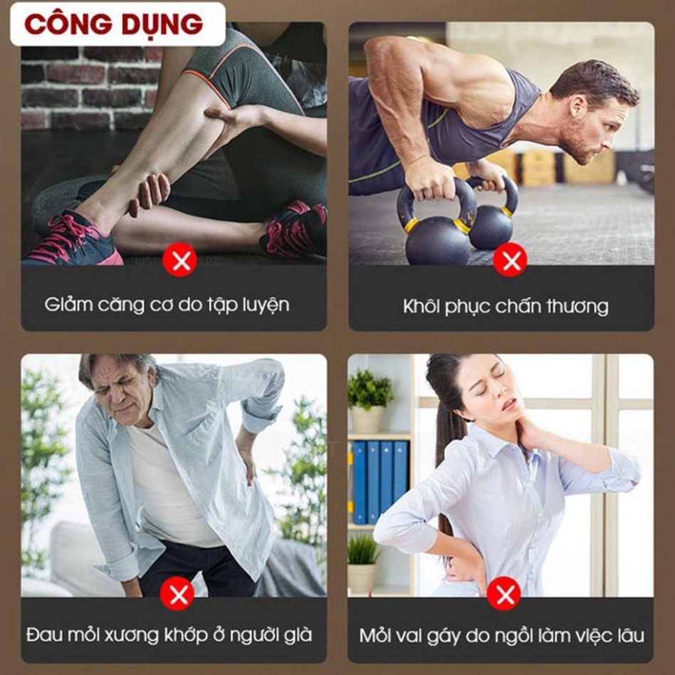 Máy Mát Xa Cầm Tay DIDOOGLT - Súng massage mini Với 4 Đầu Thay Thế 6 Cấp Độ, Đấm Lưng, Cổ Vai Gáy Cao Cấp