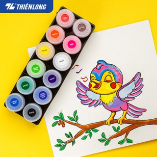 Bộ màu nước 15ml Thiên Long Colokit- Màu nước 12 màu tươi sáng, an toàn sử dụng  WACO-05