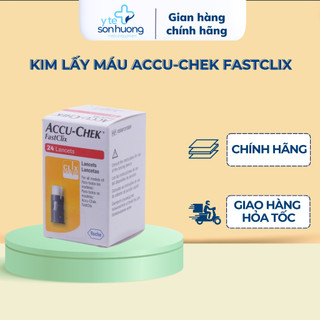 Kim lấy máu accu-chek fastclix - 24 lancets hàng chính hãng