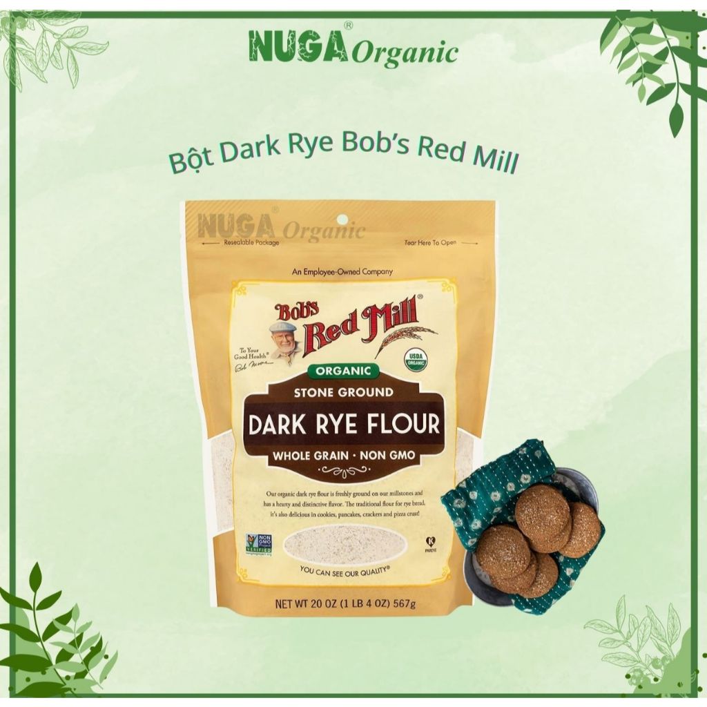 Bột lúa mạch đen hữu cơ (Organic Dark Rye Flour) - Bob's Red Mill & Probios