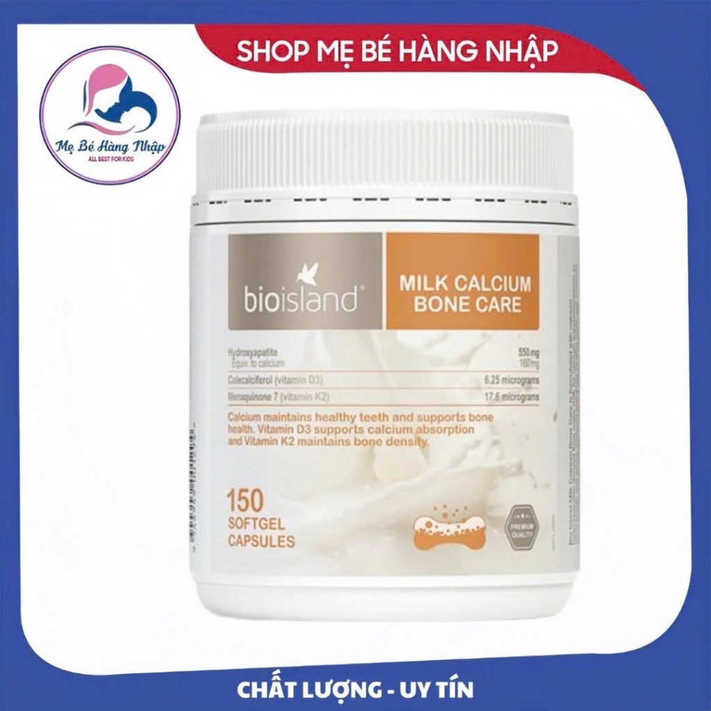 Viên uống bổ sung Canxi Bioisland 150 viên