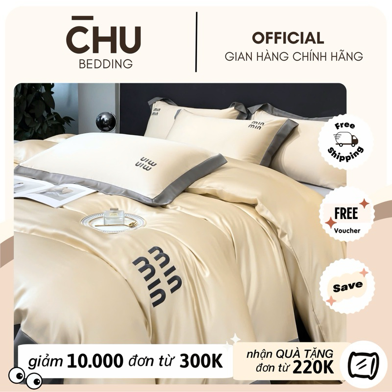[FREESHIP] BỘ CHĂN GA GỐI PHI LỤA ĐƠN SẮC - Chù Bedding