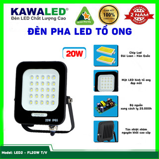 Đèn pha led thân đúc mỏng 20w kawasan kawaled led2-fl20w-t/v