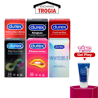 Bao Cao Su Durex Pleasuremax 56mm, Invisible Siêu Mỏng, Fetherlite Size 52mm, Kingtex Size Nhỏ 49mm