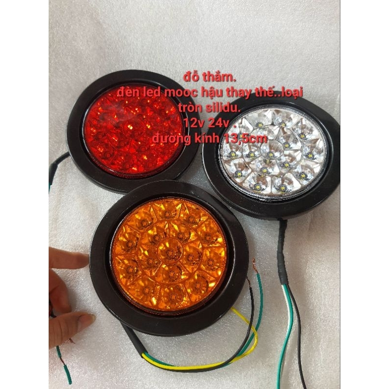 Đèn let hậu tròn các màu 12v hoặc 24v- đèn led mooc led hậu, đèn led gắn cản sau , đèn thay thế chuẩ