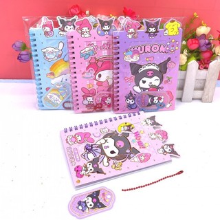  Sổ sticker CappyBara - Labubu -Sanrio -Kuromi 24 tờ kèm dây treo thẻ bookmark dễ thương làm quà tặng 