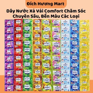  Dây 10 Gói Nước Xả Vải Comfort Chăm Sóc Chuyên Sâu Bền Màu Đủ Mùi Hương 