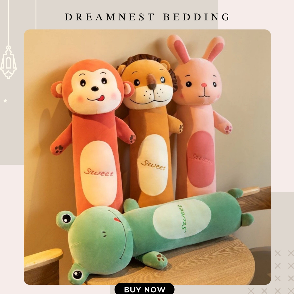 Gối ôm hình thú đáng yêu gấu bông đủ size vải mềm bông êm - DREAMNEST