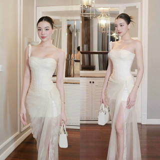  ĐẦM BODY REN KIM SA LỆCH VAI ĐI TIỆC <freesz & ảnh thật> 