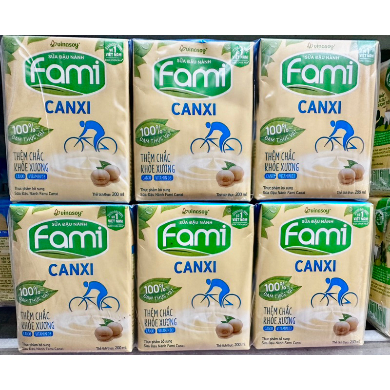 [ Mua Giá Thùng ] Lốc 6 Hộp Sữa Fami Canxi 200ml