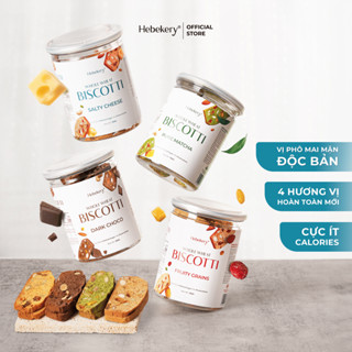 [MUA 4 TẶNG 2] COMBO 4 Hũ Biscotti Ăn Kiêng Nguyên Cám Low Calories (600g) - Bánh Ngũ Cốc Ăn Vặt Lành Mạnh Hebekery