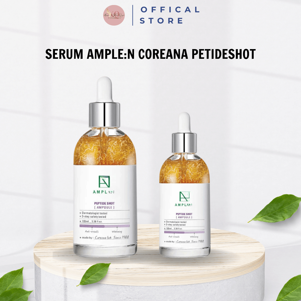 Serum tinh chất dưỡng trắng chống lão hóa Coreana Ample N Petideshot