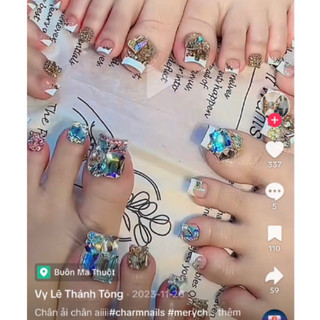 Móng típ nối chân Hàn đắp gel đắp bột nail siêu chuẩn ôm phom mỏng dẻo hộp 500 móng