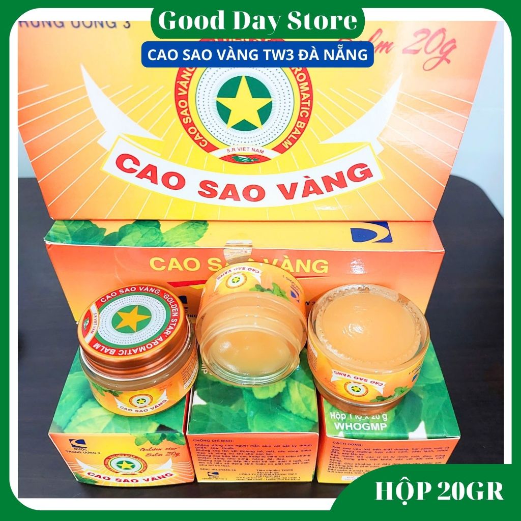 Cao sao vàng 20g ,Dầu cù là 20gram Dược TW3 Đà Nẵng - Hạn sử dụng 5 năm