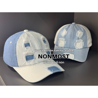 mũ kết lưỡi trai rin phối cực chất ( nón lưỡi trai Jean rách phôi cách thời trang )