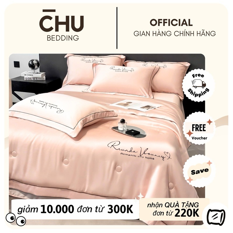 PHI LỤA ROMANTIC LOVE MÁT LẠNH MÙA HÈ (có 2 dạng Vỏ chăn & Chăn chần) - Chù Bedding