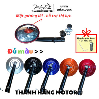 Gương chiếu hậu cầu lồi gắn xe máy, xe điện, góc nhìn rộng, lắp xe sh, sh mode, vision, ab, xe cub, xe điện gogo,dibao..