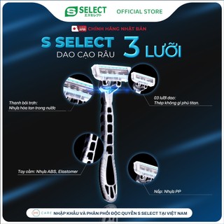 Dao Cạo Râu 3 Lưỡi S Select Nhật Bản (6 Chiếc/Gói)