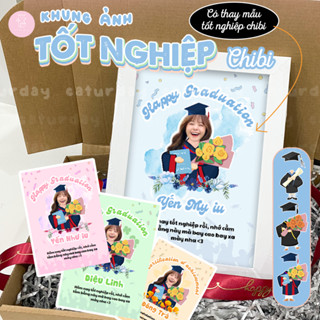 [ HỎA TỐC ] KHUNG ẢNH GHÉP ĐỒ TỐT NGHIỆP CHIBI - quà tặng Tốt nghiệp - chúc mừng Tốt nghiệp