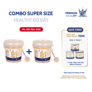 [Combo Super Size] 2 hộp Yến Mạch VUA YẾN MẠCH 2,5KG -  Ngũ cốc ăn sáng + Bữa phụ dinh dưỡng Healthy