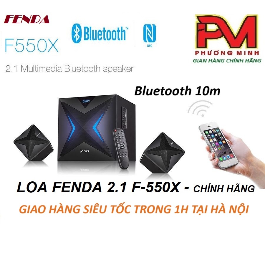 Loa Bluetooth Fenda F550X 56W Có khe Cắm USB và Thẻ Nhớ (USB, Bluetooth, SD) - Hàng Chính Hãng bảo h