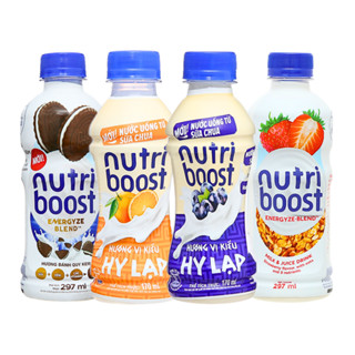Sữa trái cây/Nước uống sữa chua Hy Lạp Nutriboost nhiều hương vị chai 170ml/297ml/1L