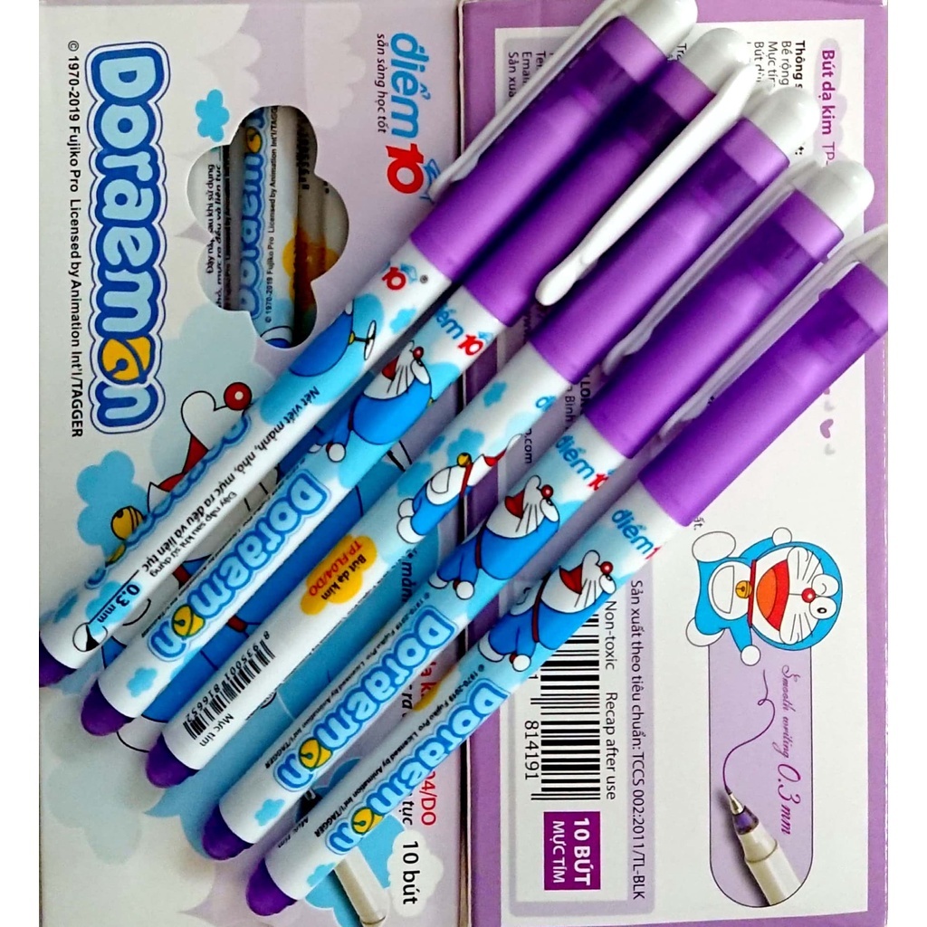 [ 1 CÂY ] Bút lông kim Doremon Thiên Long FL04DO tím - Văn phòng phầm Bảo Quân
