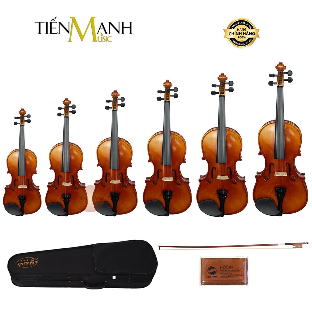 [Chính Hãng, Gỗ Thịt] Đàn Violin Omebo RV205 Size 4/4, 3/4, 1/2, 1/4, 1/8, 1/10, 1/16 - Vĩ Cầm RV-205