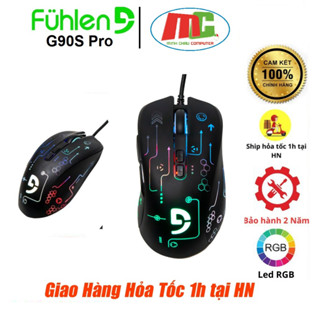 Chuột Gaming Fuhlen G90s Pro (Led RGB, DPI 8000, App chỉnh led RGB, macro, 7 nút bấm) - Hàng Chính Hãng Bảo hành 2 năm