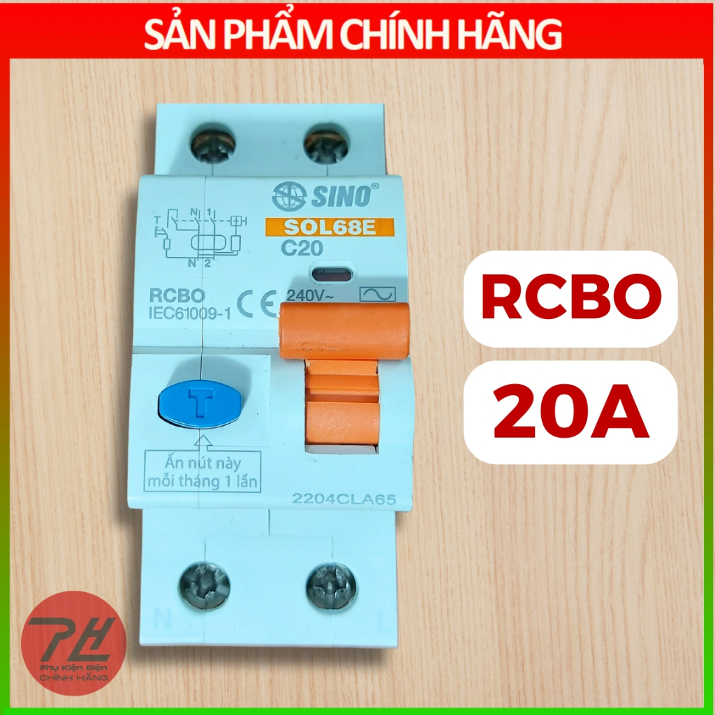 Át chống giật SINO 16A và 20A (Aptomat RCBO chính hãng)