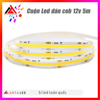 Cuộn led COB 12v 5m siêu sáng, led dán COB