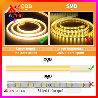 Cuộn led COB 12v 5m siêu sáng, led dán COB