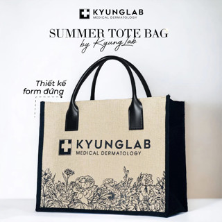 Túi vải CANVAS Kyunglab Tay xách bằng Da 2025