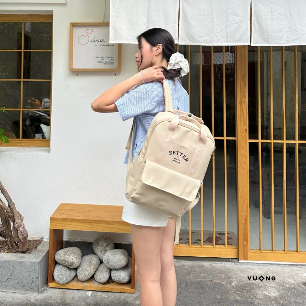 Balo Vuông Shop®️ Rider vải chống thấm laptop 15 inch A4 đi học đi du lịch | BigBuy360 - bigbuy360.vn