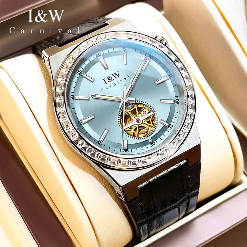 [Chính Hãng 100%] Đồng Hồ Nam IW Carnival IW761-6 (761) Máy Cơ (Automatic) Kính Sapphiare Siz 41 Dây