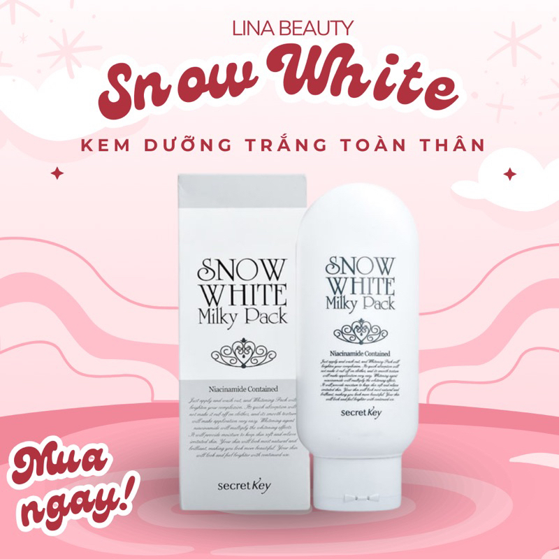 Kem dưỡng body toàn thân và mặt kích trắng Snow White Milky Pack