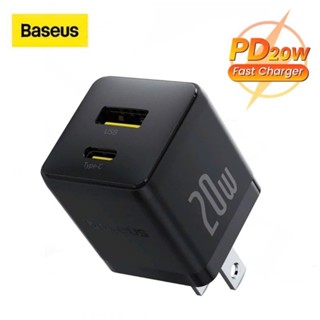 Củ sạc nhanh pd20w 2 đầu ra usb và typec Baseus dùng cho phone 14 13 12 11 ... cục sạc 20w cao cấp
