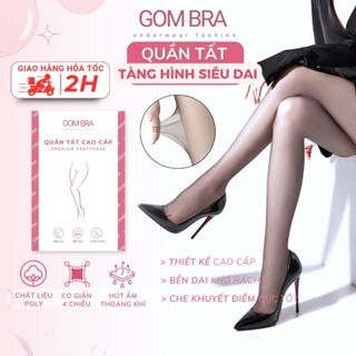 Quần tất lưới đen tàng hình siêu dai Gom Bra cao cấp, quần vớ nữ chất poly mềm mịn, co dãn thon chân - QT-1022