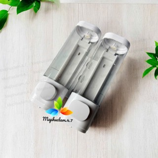  1 Hộp Đựng dầu gội sữa tắm nước rửa tay treo tường mẫu mới kèm vít dán vít khoan 