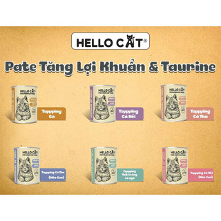 Pate Cho Mèo Hello Cat Tuna - Thức Ăn Cho Mèo Mọi Lứa Tuổi Trong Thạch 400g
