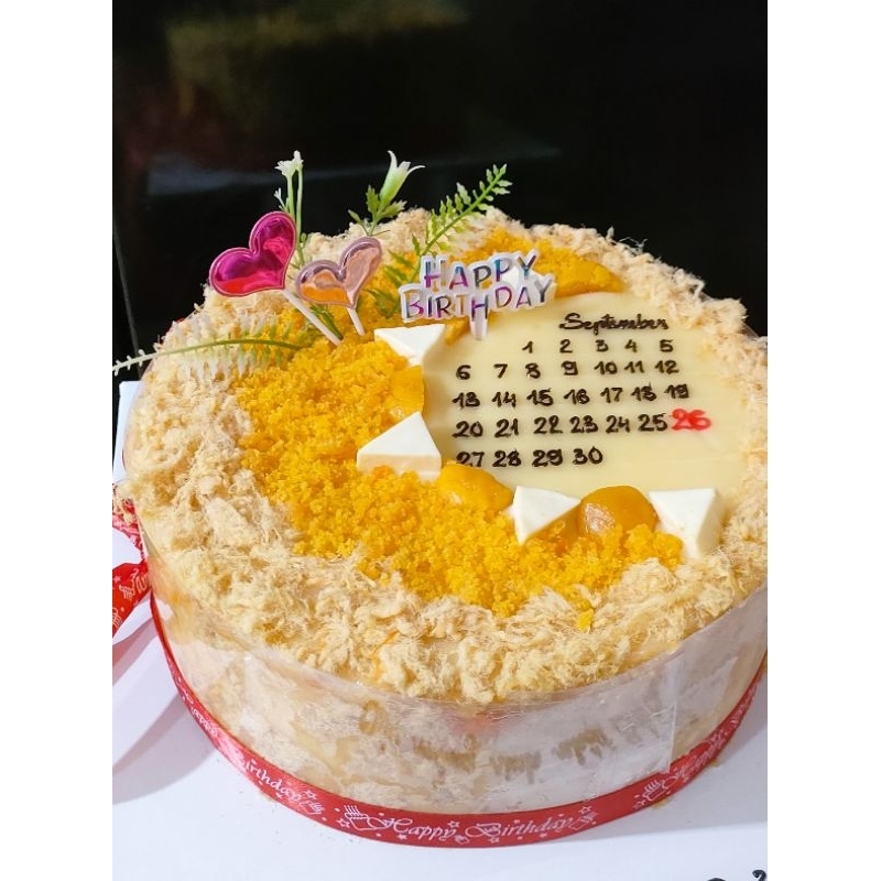 BÁNH SINH NHẬT TRỨNG MUỐI 24CM mẫu lịch (ĐẶT TRƯỚC 1 NGÀY)