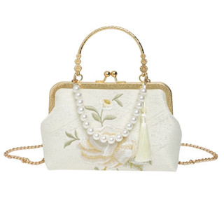  Túi xách nữ vải gấm thêu hoa cổ điển mang áo dài sườn xám xinh xắn- túi  xách nữ tiểu thư sang trọng Bag Hoa 