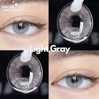 1 Cặp Lens kính áp tròng Light Gray - lens xám tây không viền cá tính 14.00mm độ cận 0 - 7 độ ( tặng kèm khay gương )